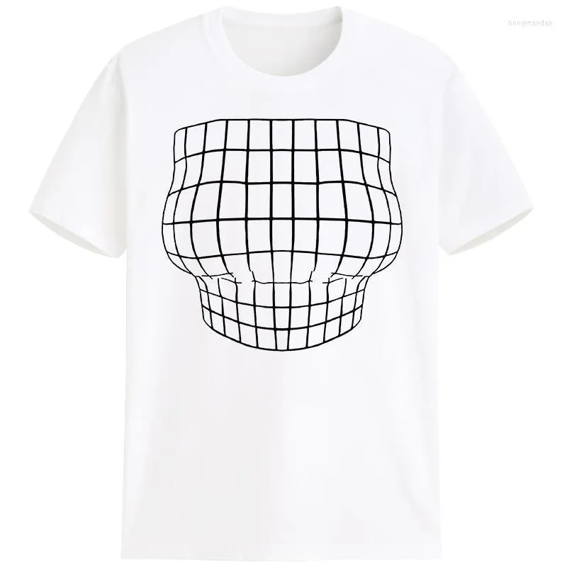 Magnetic Chest Optical Illusion Knitted T Shirt Womens With Funny