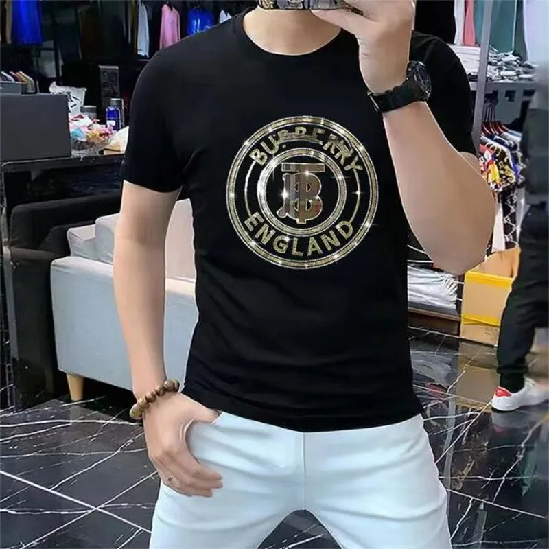 2023 Designer Brand Luxury Magliette da uomo T-shirt a maniche corte in cotone morbido Estate Casual Comfort Abbigliamento da uomo Abbigliamento T-shirt Magliette Nero Bianco Taglia M-8XL