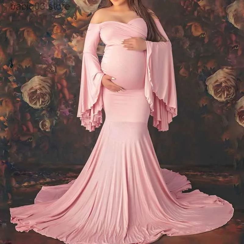 Maternity Dresses Ruffle Cute Maternity Dresses Photography Long Pregnancy  Shoot Maxi Gown For Baby Shower Party Evening Pregnant Women Photo Prop