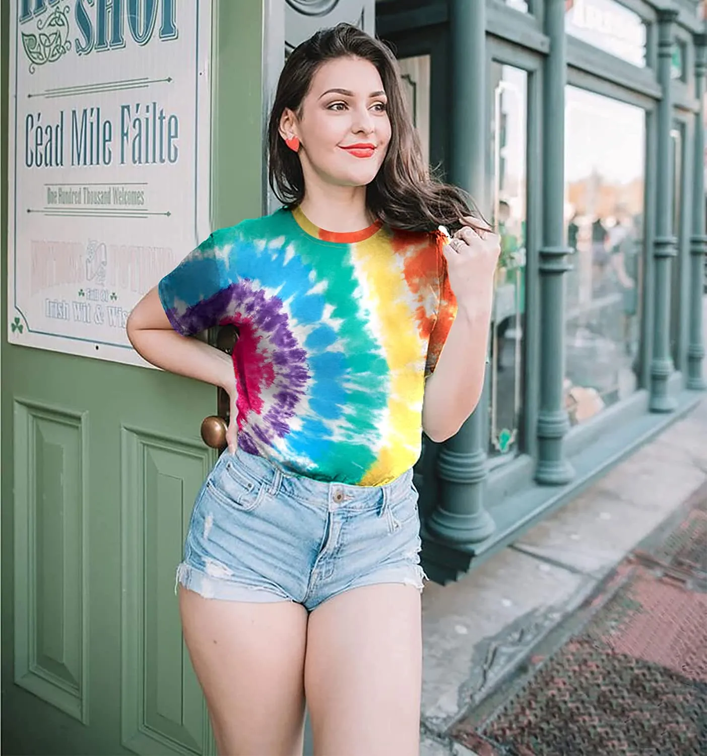 tie dye pride shirt