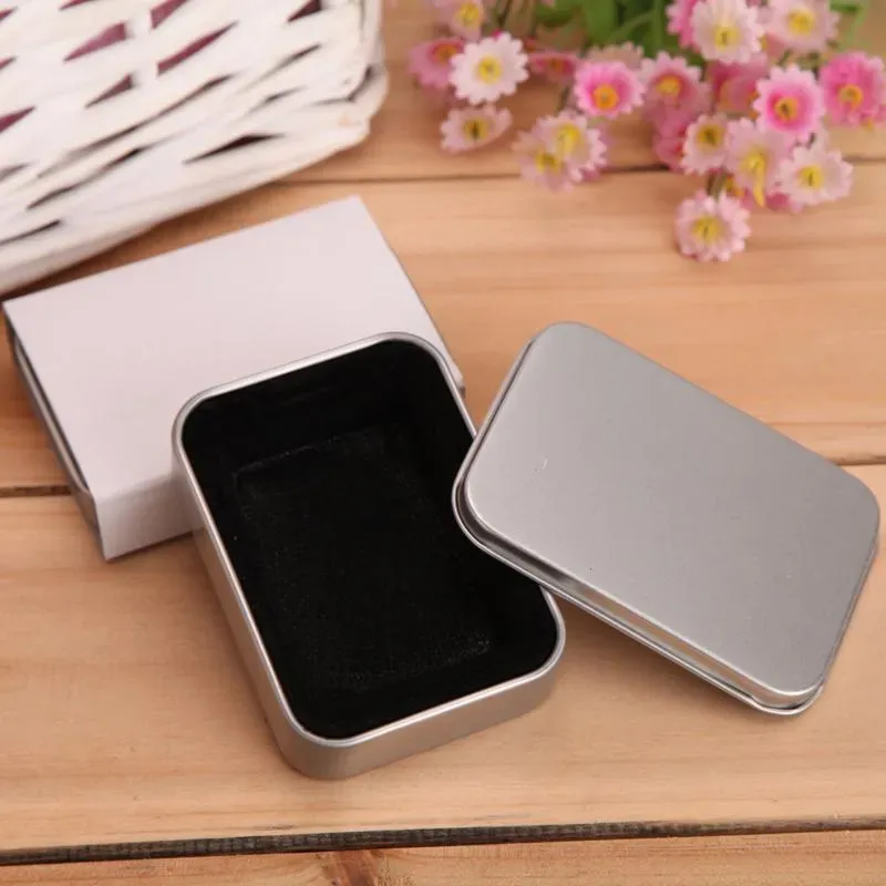 Silver Metal Tin Box For Oil Lighter Party Gift Case Wholesale