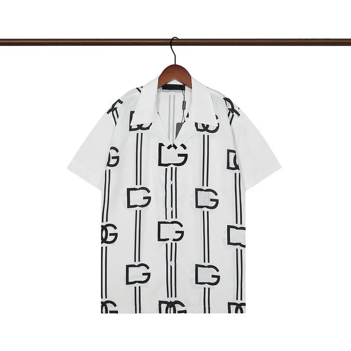 Camisas de designer de luxo masculino de moda de moda geométrica camisa de boliche havaí camisas casuais flora