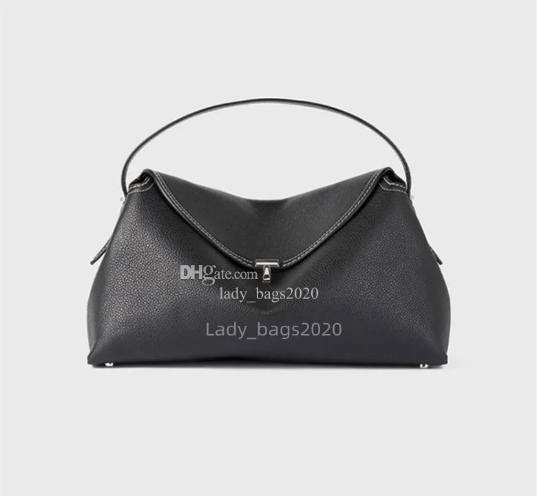 Toteme Bags Bolso de mano con forma de nube, bolso de diseñador con asa para mujer, bolso de noche de cuero de vaca de lujo, bolso cruzado, bolsos de mensajero