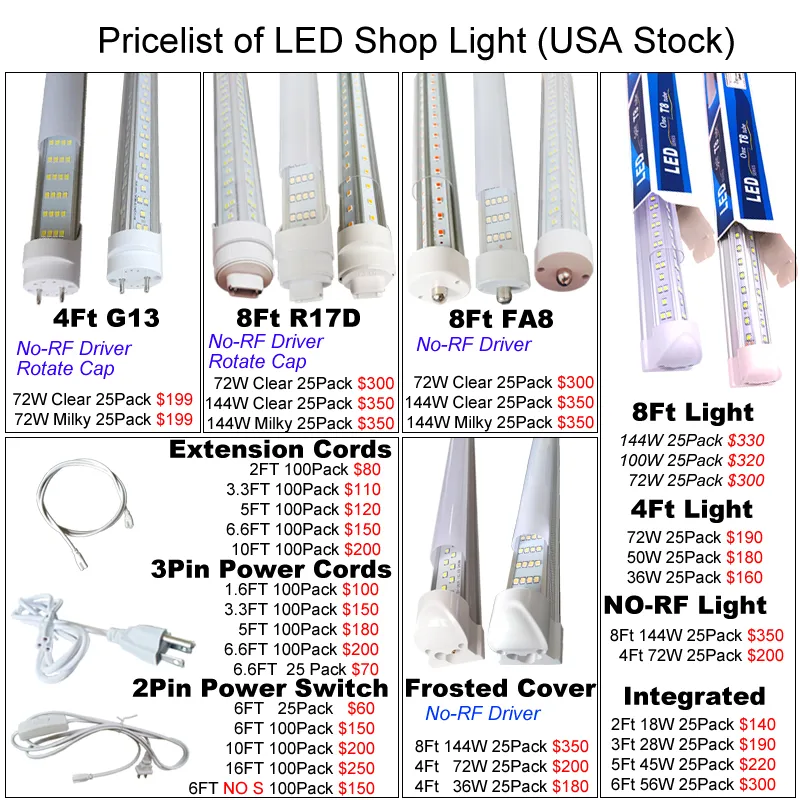 8 foot led lamps online