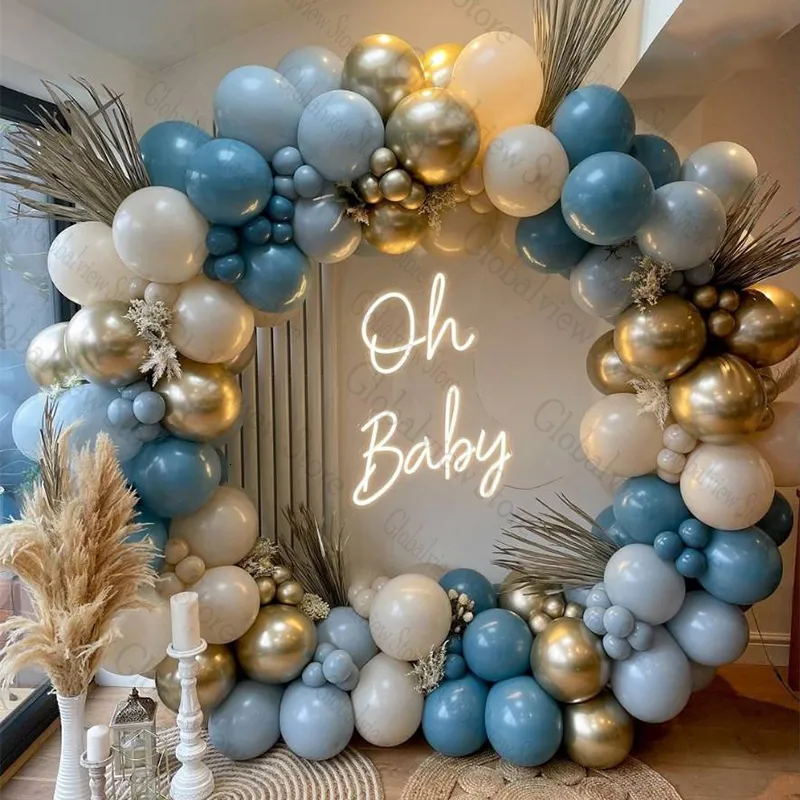 Altri articoli per feste per eventi Pastello blu oceano Palloncino Arco Kit ghirlanda Baby Shower Sfondo per feste Decorazione di nozze Palloncini per battesimo 230523