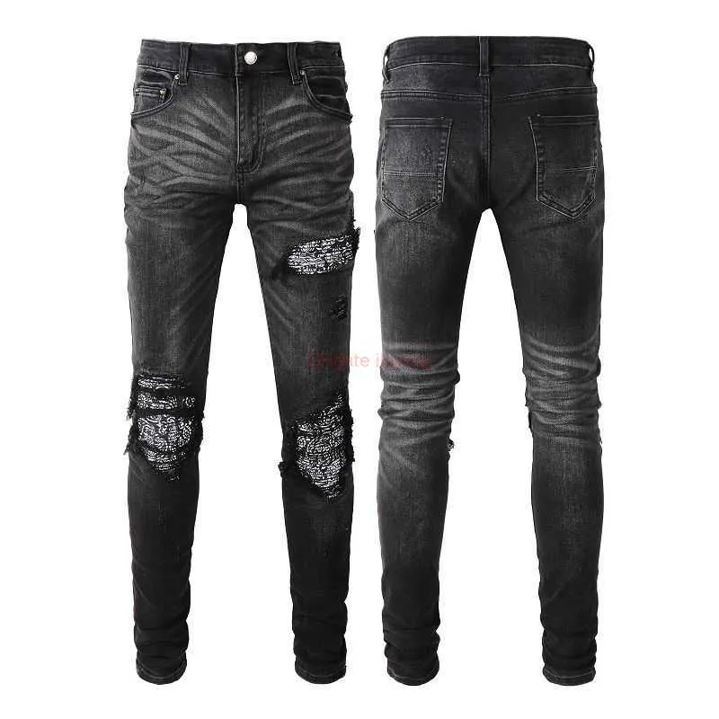 Vêtements de créateurs Amires Jeans Pantalons denim Amies Amies High Street 8666 TRENDY HOMM