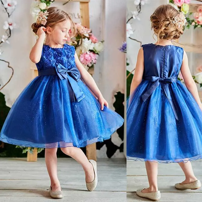 Girls Dresses Winter Butterfly Print Youth Girls Childrens School