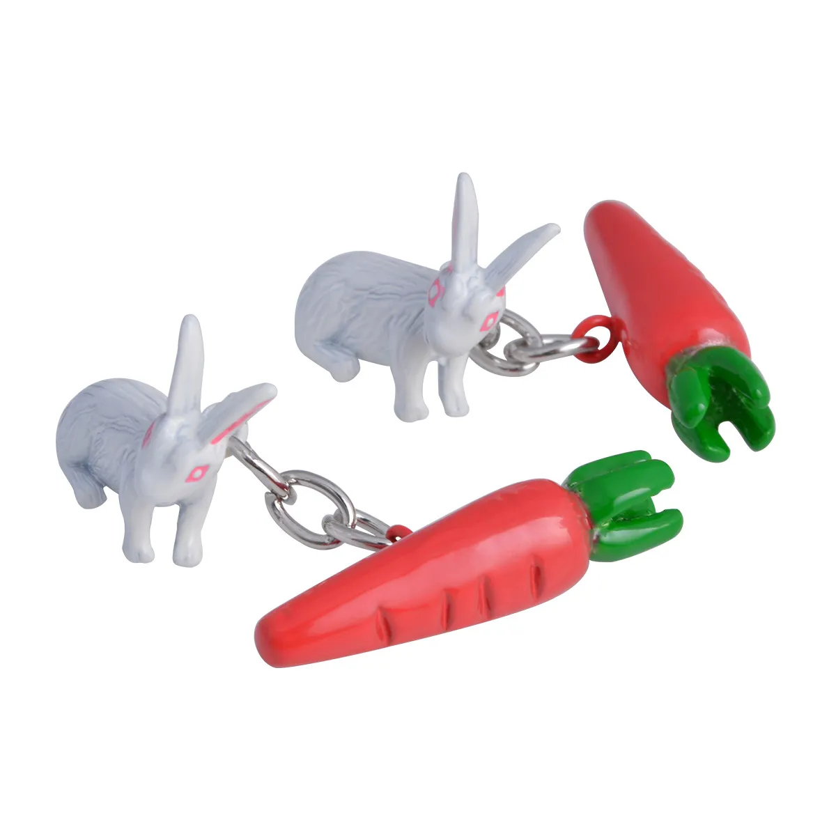 Série animale boutons de manchette personnalité mignon carotte blanc lapin chaîne boutons de manchette mode hommes femmes bijoux cadeaux