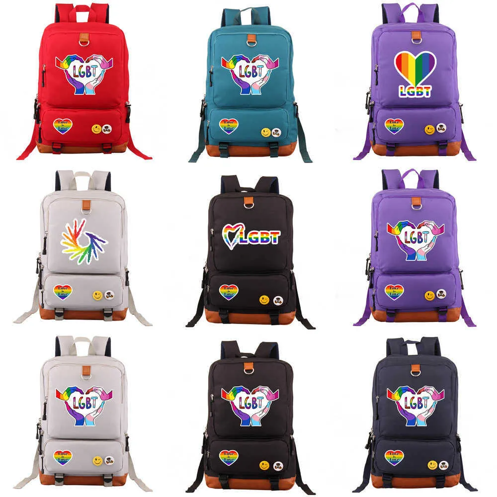 New Lgbt Peripheral Trendsetter Zaino Leisure Backpack Oxford Schoolbag 230524