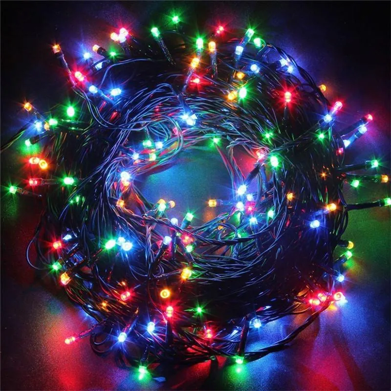 Cordes Amélioré Lumières De Noël En Plein Air Décoration Intérieure Pour La Maison Année Patio Jardin Arbre Vacances 24V 8 Modes LED Festoon