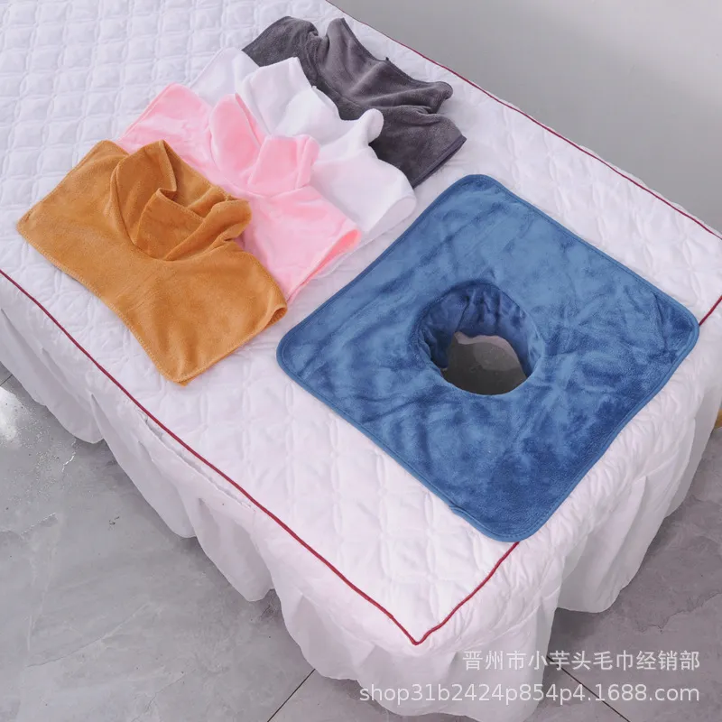 40*40cm thickened Beauty SPA massage table Planking face towel with hole bed bandana