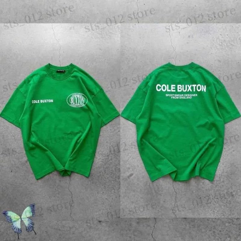 Herren T-Shirts 23ss Cole Buxton T-Shirt Circular Marker Letter Print Kurzarm High Street Casual Oversize CB T-Shirt für Männer Frauen T230523