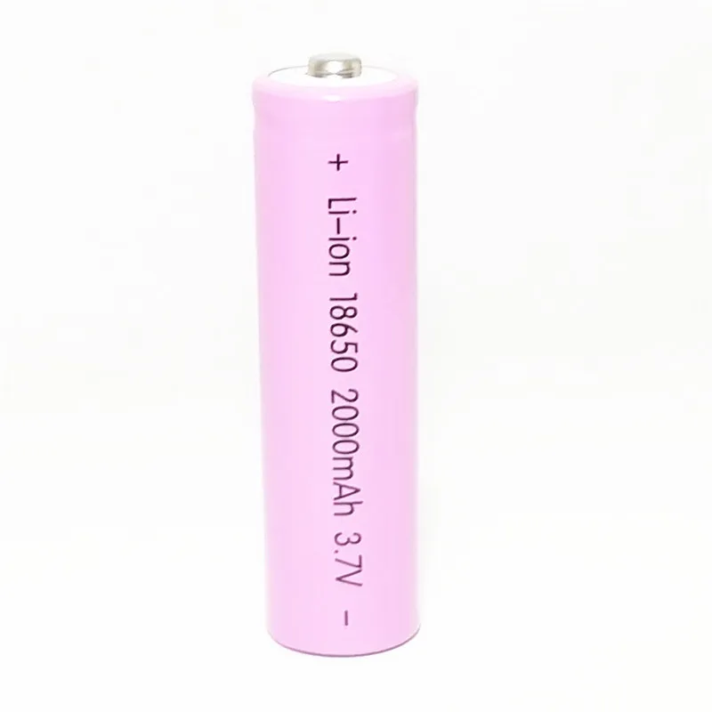 Premium 18650 Lithium Battery With 2000mAh Capacity, Flat Head And