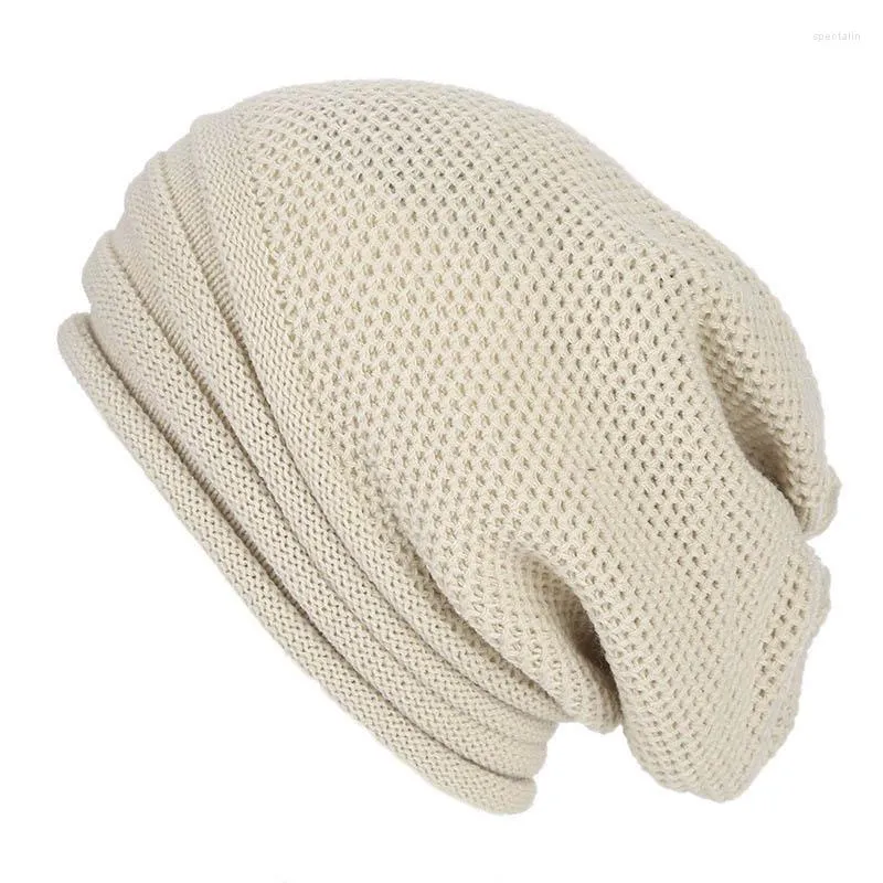 Beretten lente winter baggy slouchy beanie hoed wol gebreide warme pet voor mannen vrouwen oversized hoeden skiën cappello uomo