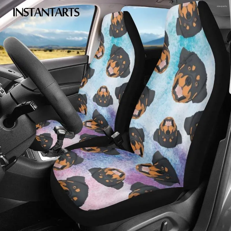InstantARTS Rottweiler Printed Cheetah Print Seat Covers Easy To