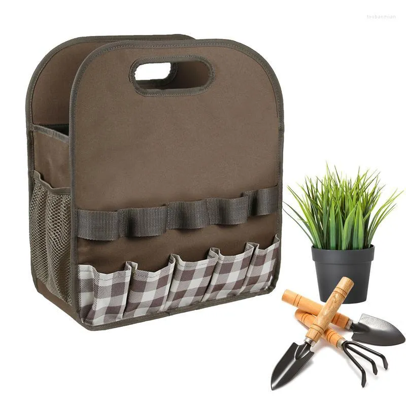 Opbergtassen Tool Tote Tas Indoor Zak Grote Oxford Cloth Case met comfortabele grip Sturdy Base Meerdere zakken voor tuiniers