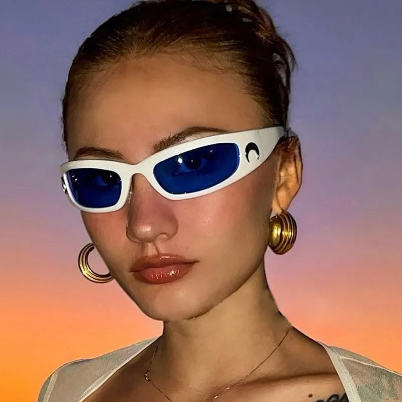 Occhiali Da Sole Futuristici Y2K Cyberpunk Eleganti Occhiali Avvolgenti La Luna Uomini E Donne Tonalita In Bianco E Nero Sport Allaperto E Ciclismo S560 Da 3 15 DHgate