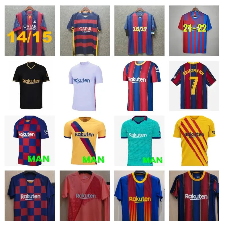 18 19 20 21 Retro Barca puyol A.iniesta Xavi Messis Soccer Jerseys 2014 2015 2016 2017 2018 2019 2021 2022 Home Neymar Jr Pique Suarez Classion Classic Futebol Circt