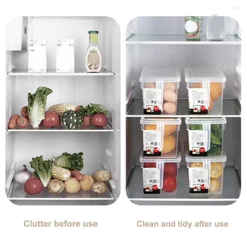 Bouteilles de stockage organisateur de cuisine moderne boîte de réfrigérateur écologique grande capacité conservation scellée de fruits de légumes