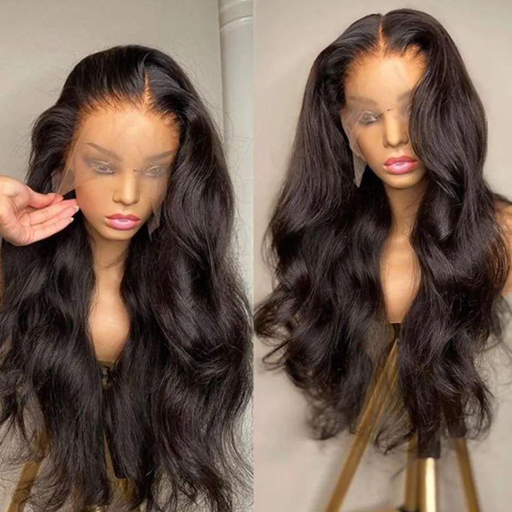 Human hair 30 inch lace front wig top