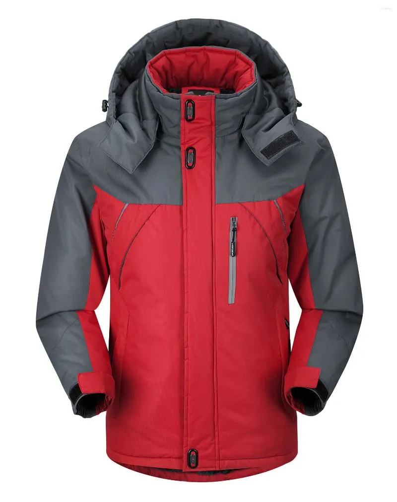 Herenjacks mode voor mannen parka's waterdichte capuchon lagen winter dikker fleece warme windbreaker outdoor buitenshuis