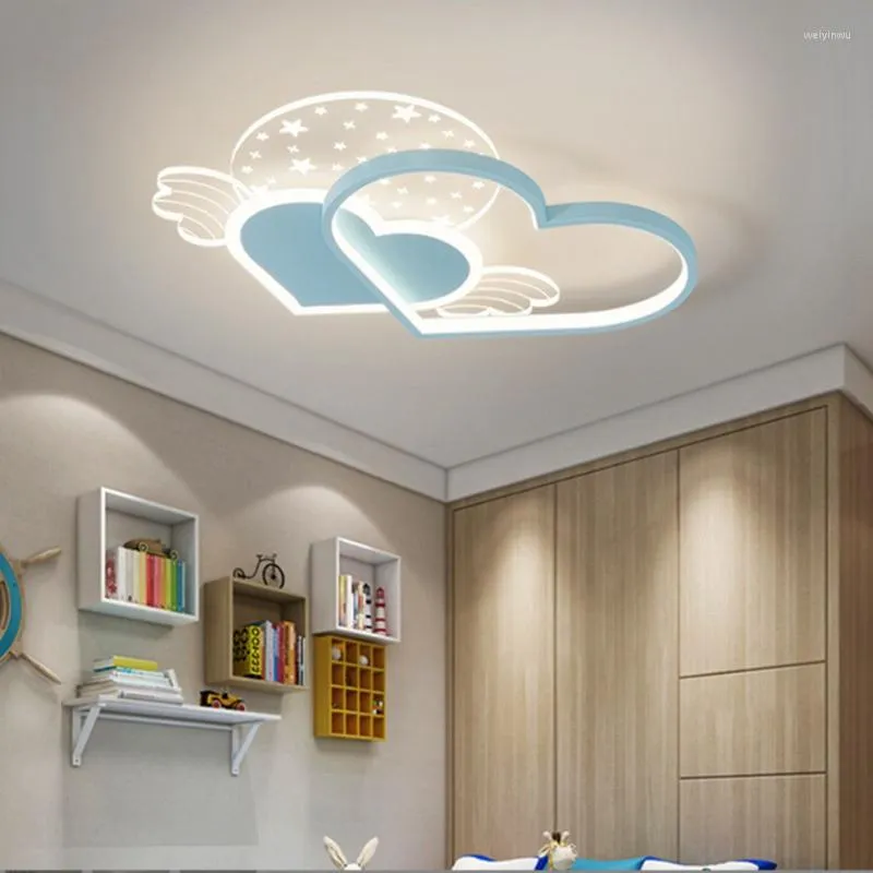 Ceiling Lights Modern Bedroom Love Lamp Creative Boys And Girls Room LED Intelligent Chandelier Gexing Indoor Decoration Lamps