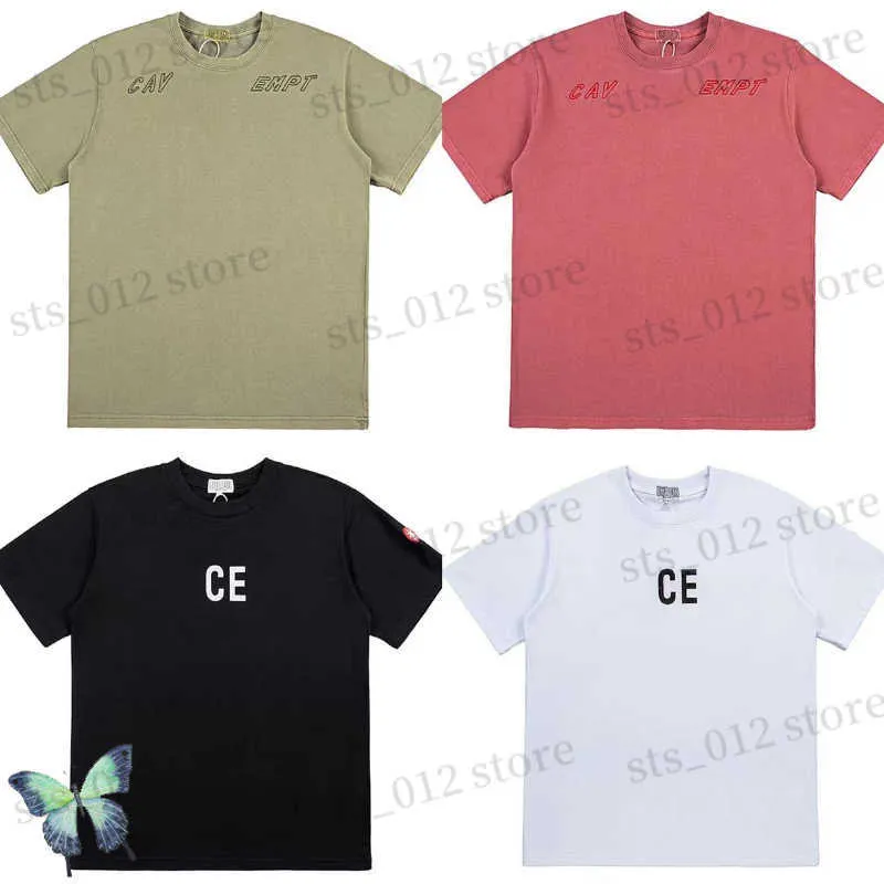 T-shirts voor heren eenvoudige stijl kleine rood groen zwart witte vier kleuren hoogwaardige t-shirt cav EMPT TOPS T230523