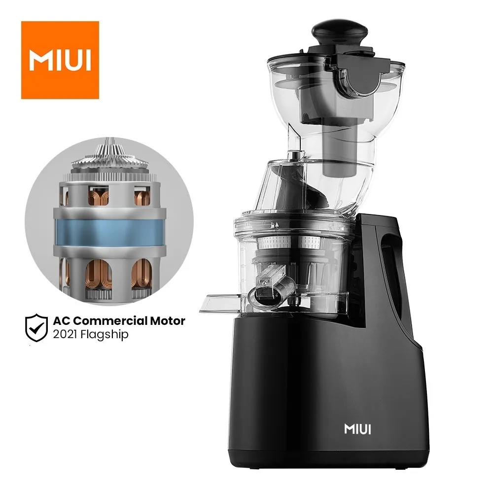 Obst-Gemüse-Werkzeuge MIUI FilterFree Slow Juicer mit EdelstahlsiebFFS6 8-Stufen-Schrauben-Mastizierendes Original kommerzielles Flaggschiff 230522