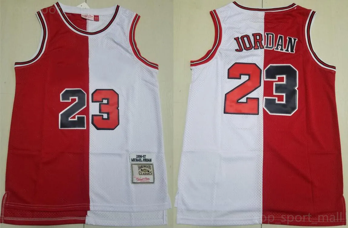 Michael Jordan Basketball All Star Jerseys Retro Red White Black