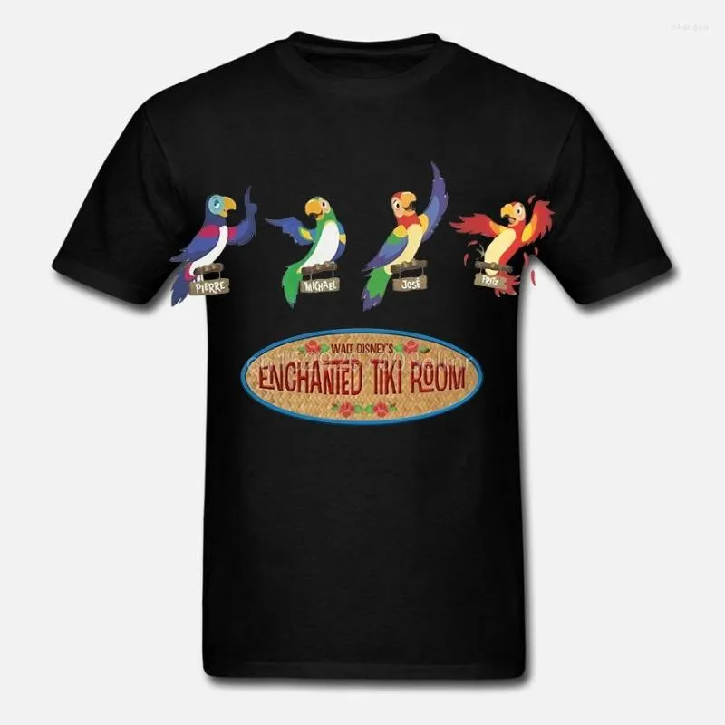 T-shirt da uomo Enchanted Tiki Room - All Birds Abbigliamento da uomo Camicia slim fit a maniche corte T-shirt in cotone Casual Zl