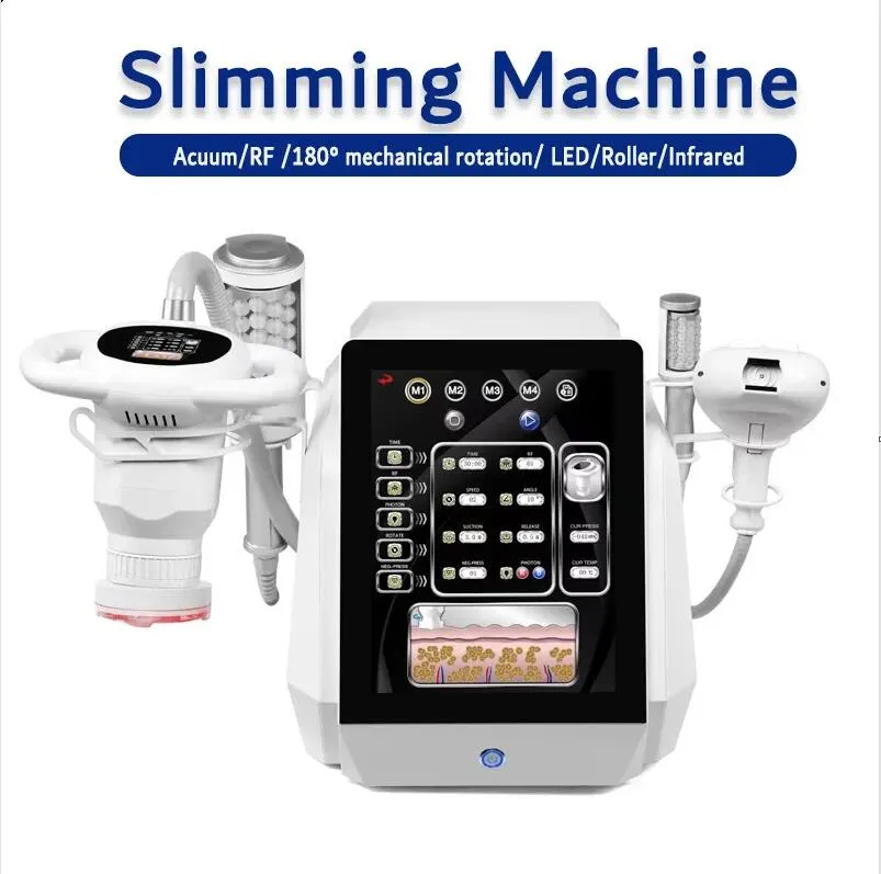 Powerful slimming Vacuum Rotary Negative Pressure RF Face lifting Fat Removal Vacuum Roller+6MHZ Radio Frequency+180 Mechanical Rotation beauty machine