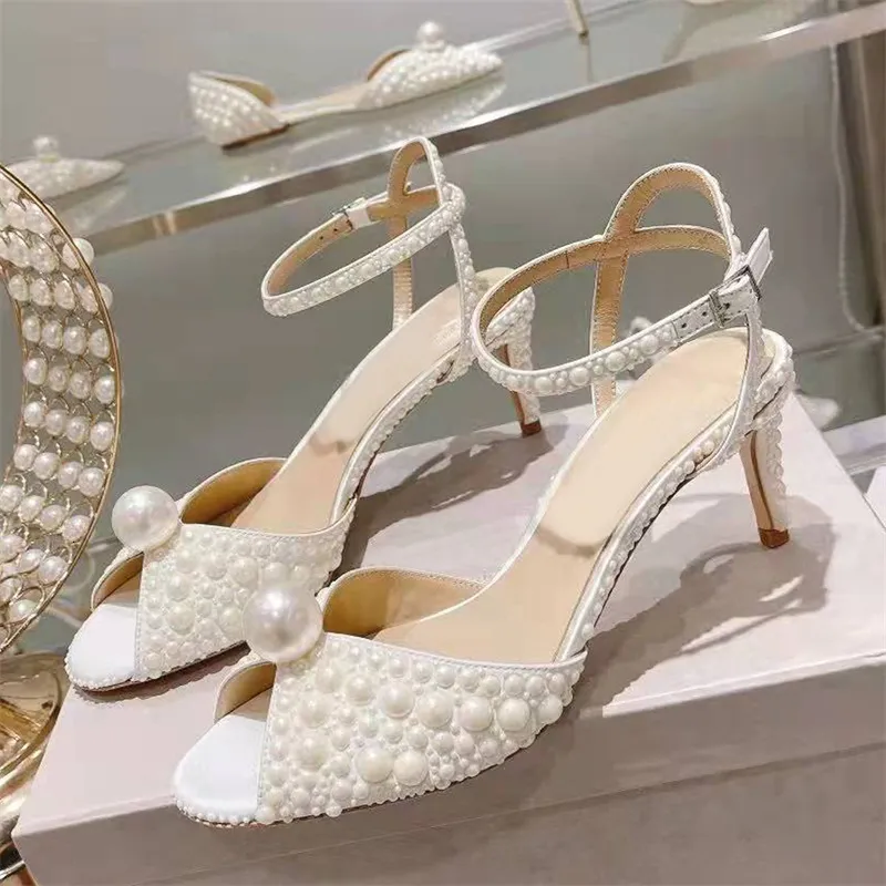 Pearl gladiator sandals 2025