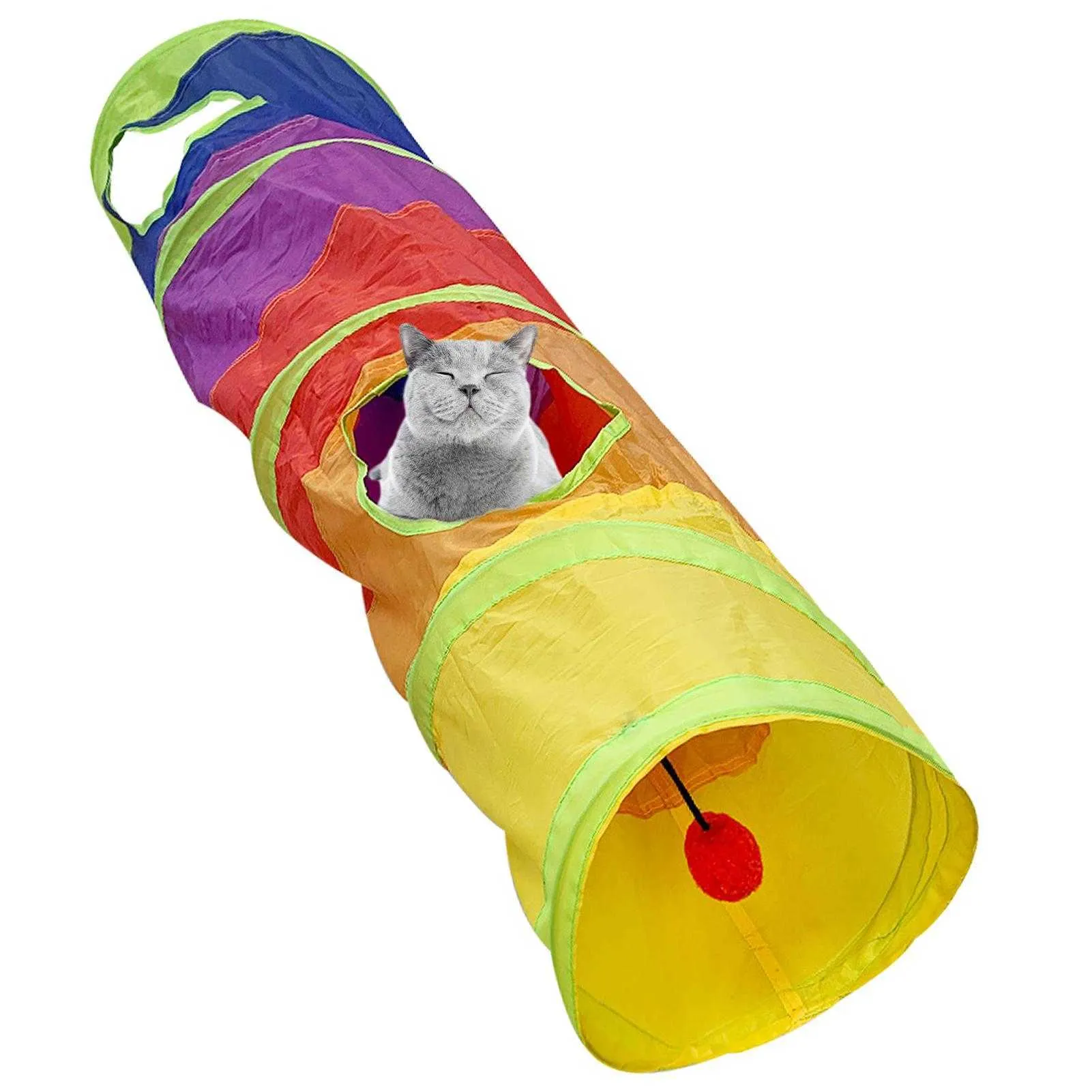 Toys Cat Cat Tunnel For Indoor Cats Collapsible Pet Toys Play Tunnels For Cats Portable Pet Supplies Cat Toys For Hiding Hunting And G230520