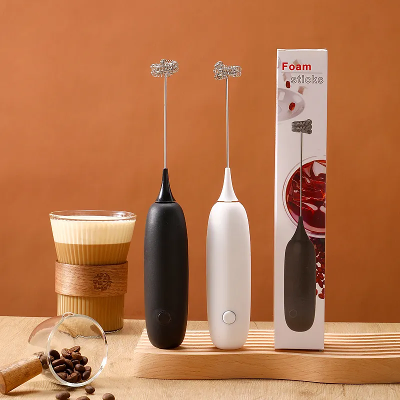 Battery Electric Milk Frother Handheld Egg Beater Coffee Maker