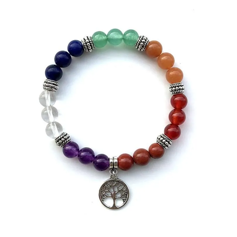 Gerichte natuurlijke kristallen stenen armbandarmbanden yoga power creatieve cadeau drop levering sieraden dh54i