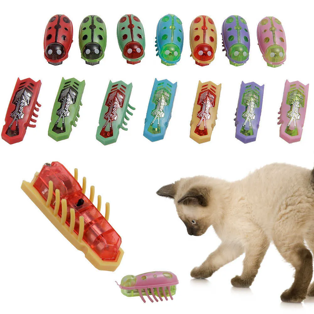 Toys 1PC Cat Electric Bug Cat Toy Automatic Flip Battery Operated Pet Dog Beetle Playing Interactive Toy Interactive Cat Toy Pet Supplies G230520