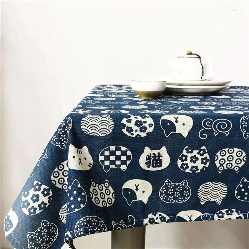 Tkanina stołowa bawełniana bawełniana sztuka sztuka japońska mała świeży salon pył studencki akademika netto celebrytka mata biurka