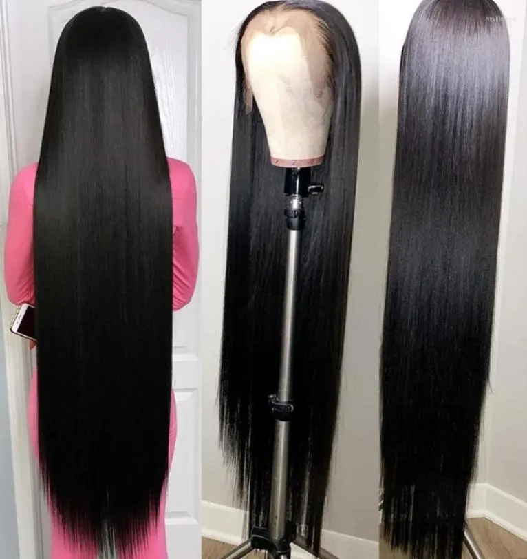 1040 polegadas de comprimento Perruque Cheveux Humas Wigs Brasil Remy Hair 13x4 Lace Front Human Plucked9112845