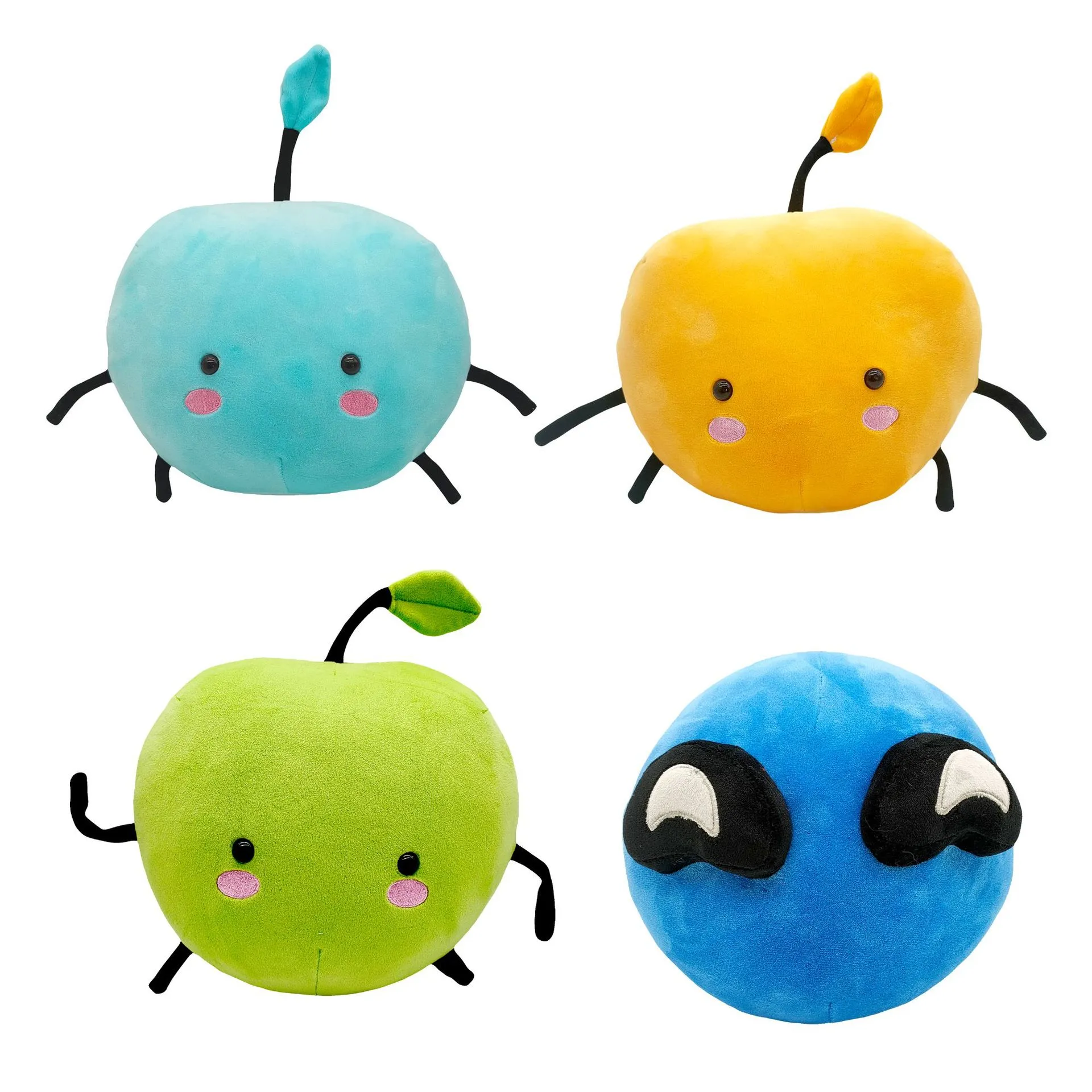 Stardew Valley bleu vert Yello Junimo peluche doux au toucher pwa balle 4 Styles enfants jouets en peluche forme de pomme en peluche jouet cadeau M249