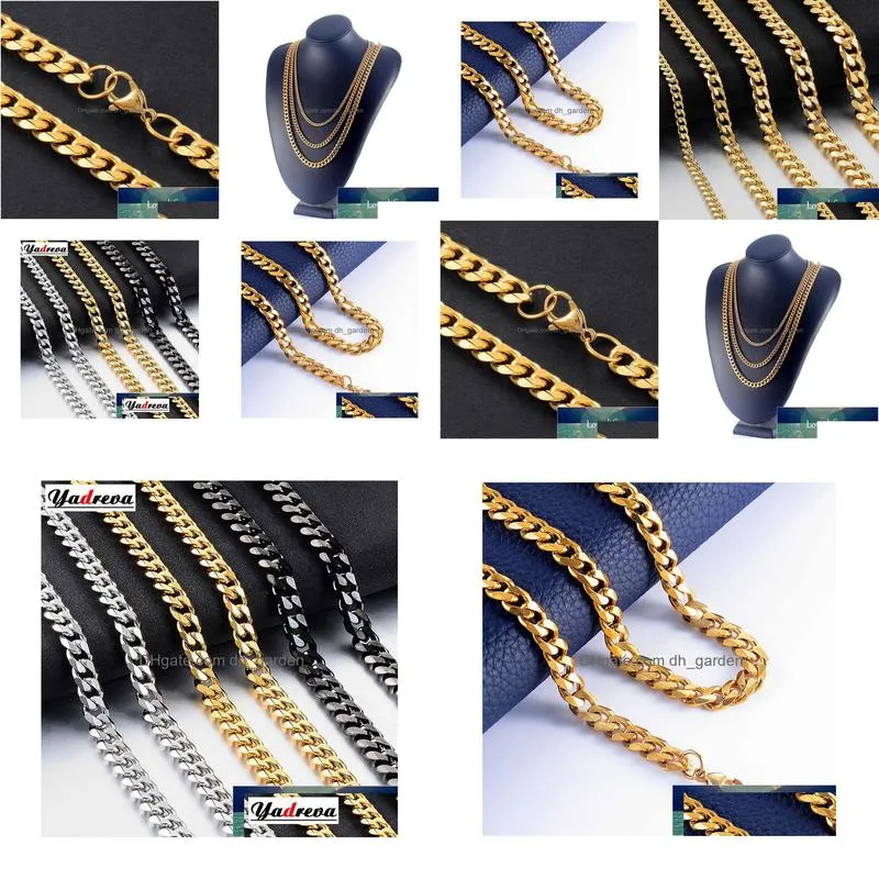 Other Ladies Stainless Steel Cuban Chain Gold Fashion Hip Hop Necklace Jewelry Factory Price Expert Design Quality Latest St Dhgarden Dhh13