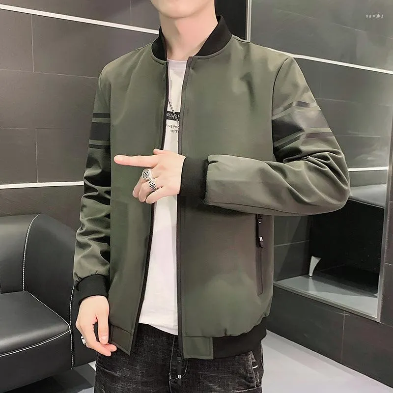 Giacche da uomo Bomber da uomo Giacca a vento casual Primavera Autunno Moda coreana Top Slim Fit Abbigliamento da baseball Cappotti tattici militari