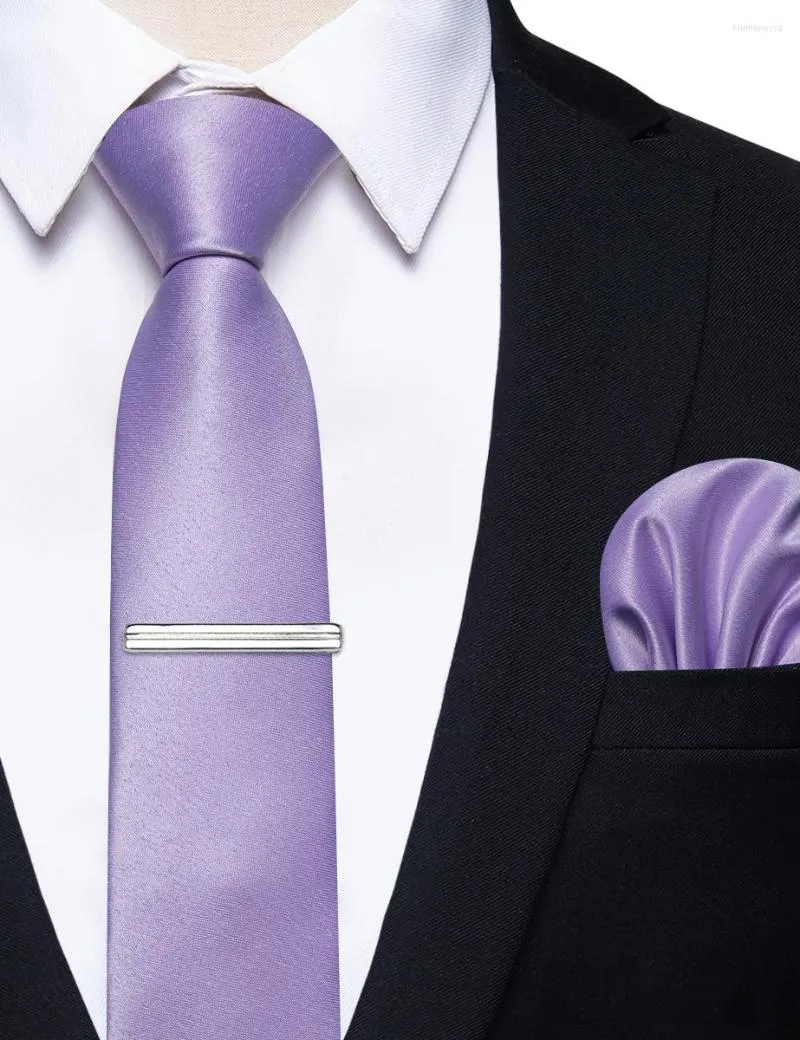 Laço amarra clássico luxo roxo tie slim para homem de camisa de camisa acessórios de moda de bolso de bolso de ne da gravata