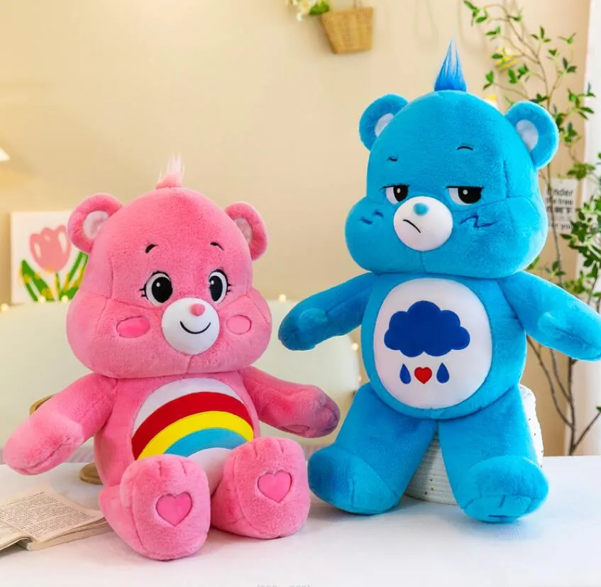 48 cm Novo Kawaii Rainbow Bear Plexh Pp PP Cotton Cotton Plexhed Doll Festival Gream Sleeping Toys 6 cores