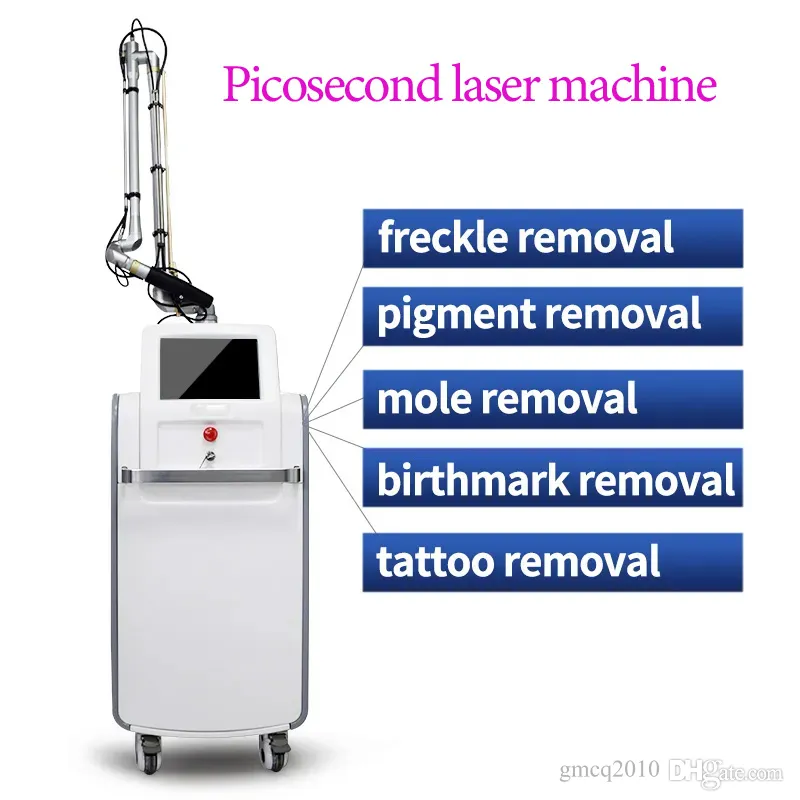 Profissional Picosecond Q Switched Pico laser máquina poderosa remoção de tatuagem Remoção de pigmento 755nm 1064nm 1320nm Nd Yag Lazer equipamento de salão de beleza
