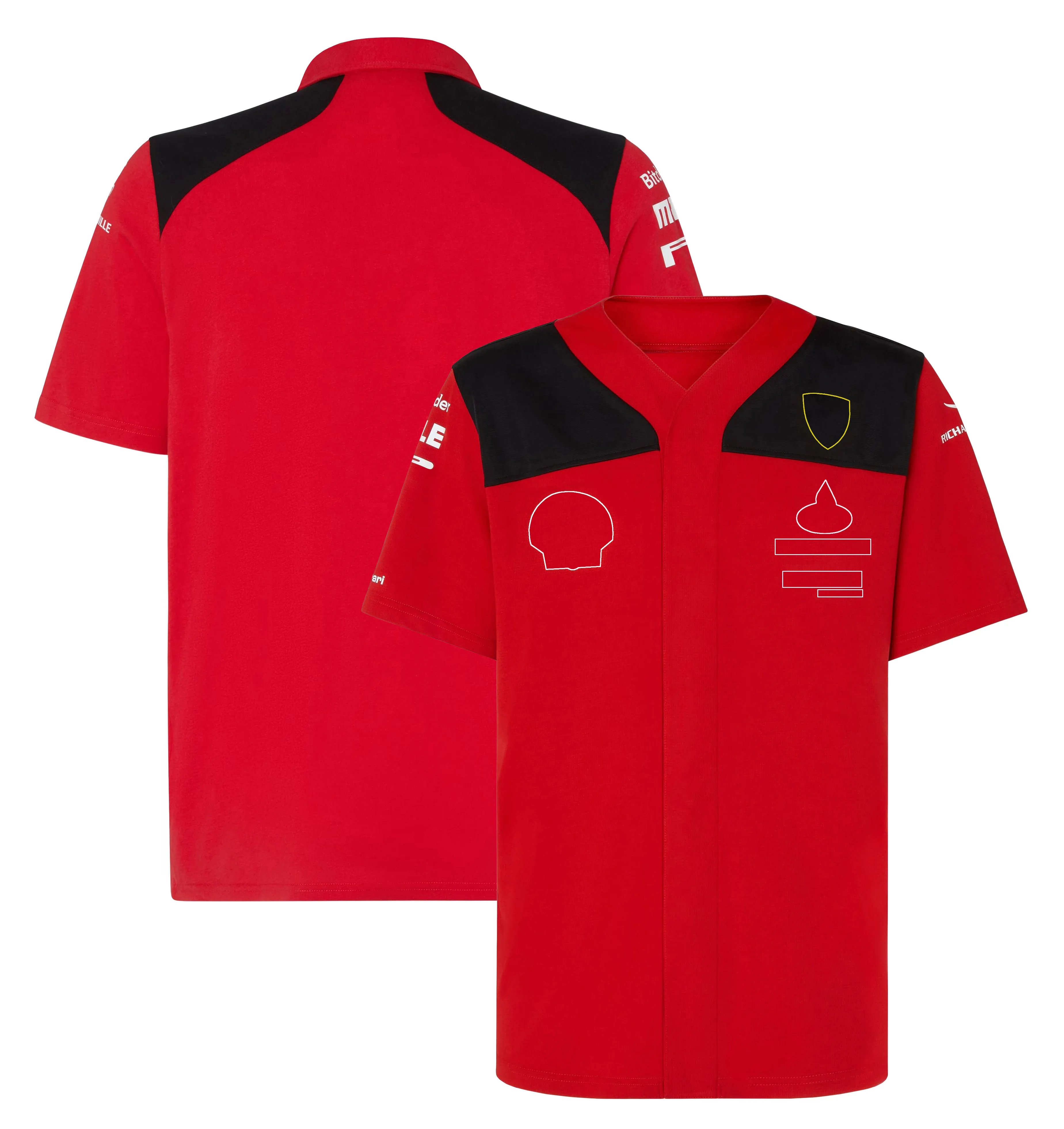 Camiseta de manga curta F1 Formula Team Version Racing Crewneck Tee oficial mesmo estilo personalizado