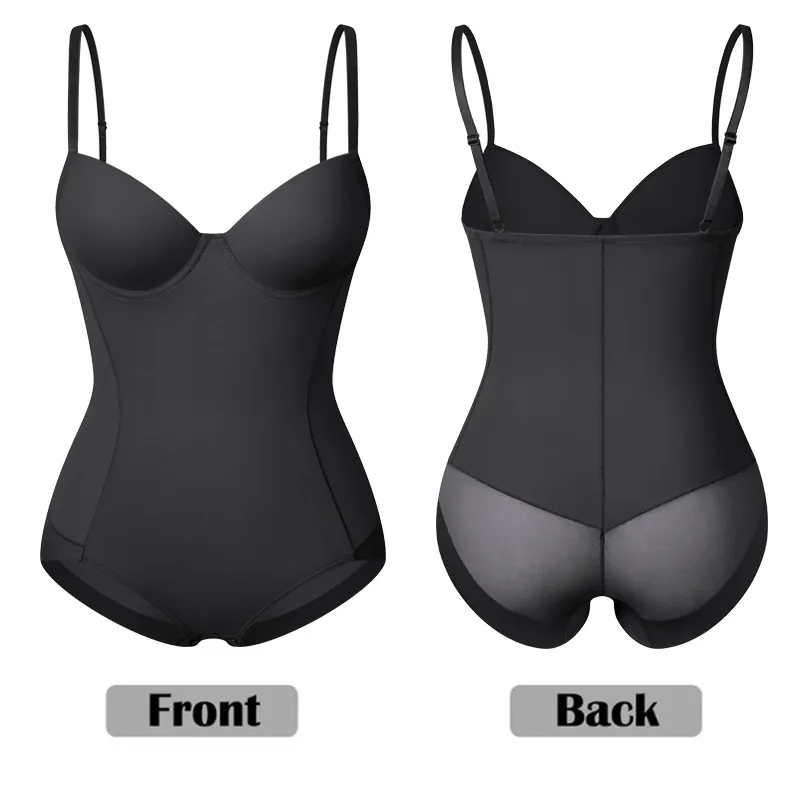Womens Backless Low Waist Body Shaper Trainer Shapewear With Built