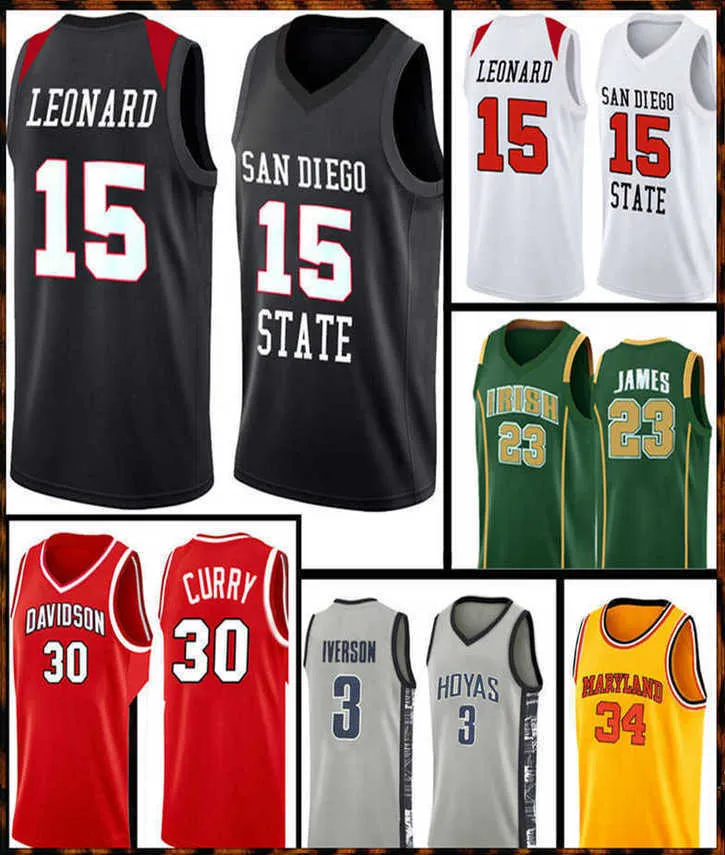 San Diego State Aztecs College Kawhi 15 Leonard Jersey NCAA 30 Curry 35