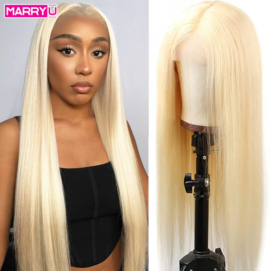 613 Blonde Wig 13x6 13x4 HD Lace Frontal Wig Pre Plucked Bone Straight Human Hair Wigs 4x4 Lace Closure Human Hair Wig