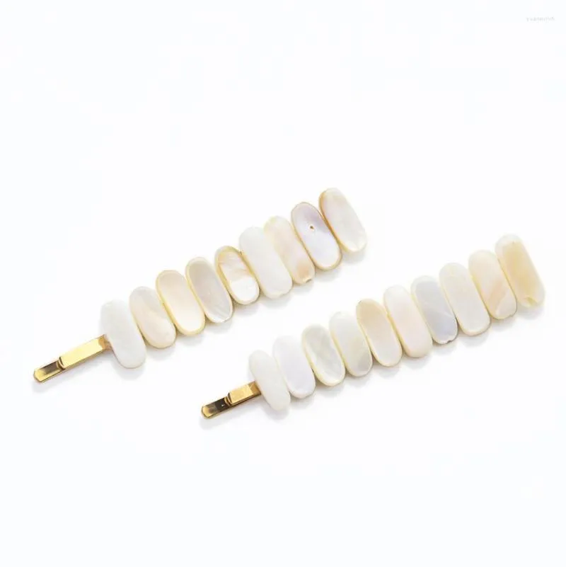 Hair Clips Natural Fresh-water Shell Pin Mother Of Pearl Side Clip Clamps Bridal Wedding Party Woman Jewelry Accessory Gift