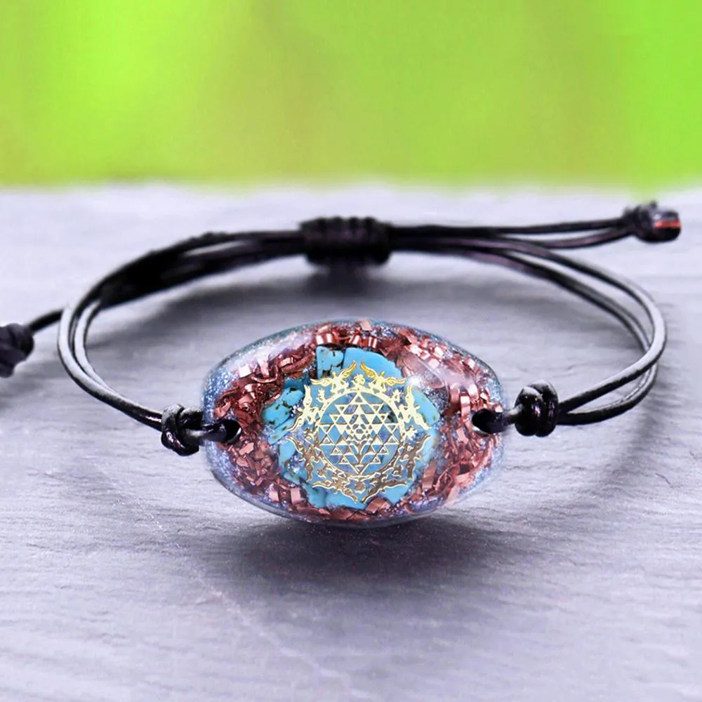 Bracelet Chakra Orgone Méditation Bracelet Réglable Pour Femmes Générateur D'énergie Cristal Reiki Guérison Équilibrage Emf Protection Bijoux